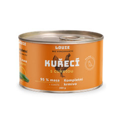 LOUIE Konzerva LOUIE kuracie s cuketou 200g pre psov