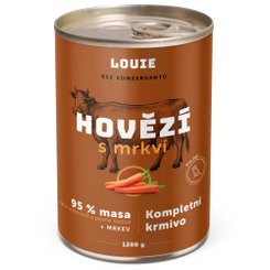 LOUIE Konzerva LOUIE hovädzie s mrkvou 1200g pre psov