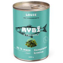 LOUIE Konzerva LOUIE ryba s riasou 1200g pre psov