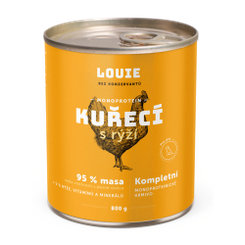 LOUIE Konzerva LOUIE kuracie s ryžou 800g pre psov