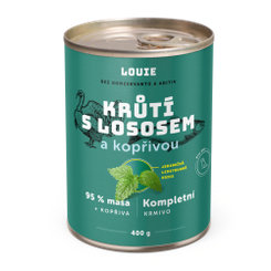 LOUIE Konzerva LOUIE morka s lososom a žihlavou 400g pre psov