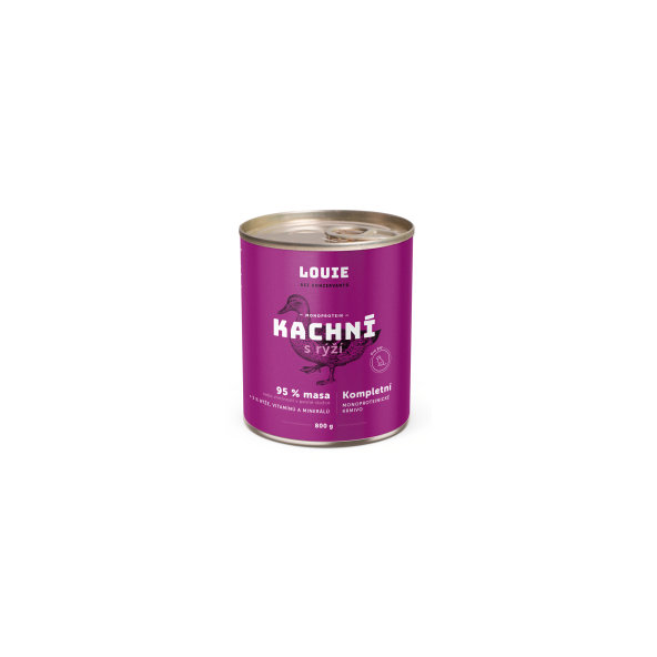 LOUIE Konzerva LOUIE kačacie s ryžou 800g pre psov