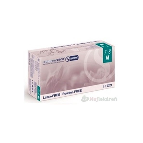 Sempercare Nitrile Velvet Vyšetrovacie rukavice veľ.M,nesterilné, nepúdrované, bezlatexové 200ks