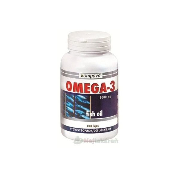 kompava OMEGA-3 1000 mg na správnu funkciu srdca, 100ks