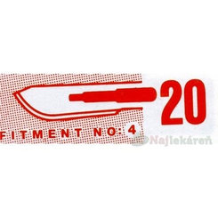 SKALPELOVÉ ČEPIELKY SURGEON č.20 sterilné  100ks