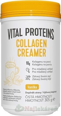 E-shop VITAL PROTEINS COLLAGEN CREAMER Vanilka sušené kokosové mlieko obohatené o kolagén 305 g
