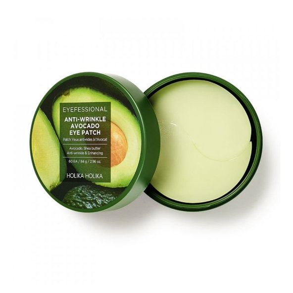Hydrogelové očné náplasti proti vráskam s avokádom Holika Holika 60ks