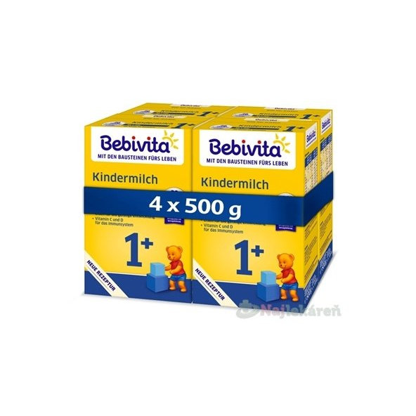BEBIVITA JUNIOR 1+ mliečny nápoj (od ukonč. 12. mesiaca) 4x500 g
