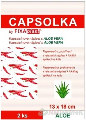 E-shop CAPSOLKA hrejivá kapsaicínová náplasť s ALOE VERA 13 x 18 cm, 2 ks