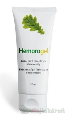 E-shop Hemorogel kožná masť pri ťažkostiach s hemoroidmi 50 ml