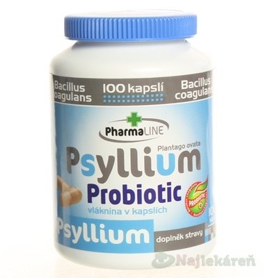 E-shop PharmaLINE Psyllium Probiotic výživový doplnok, 100ks
