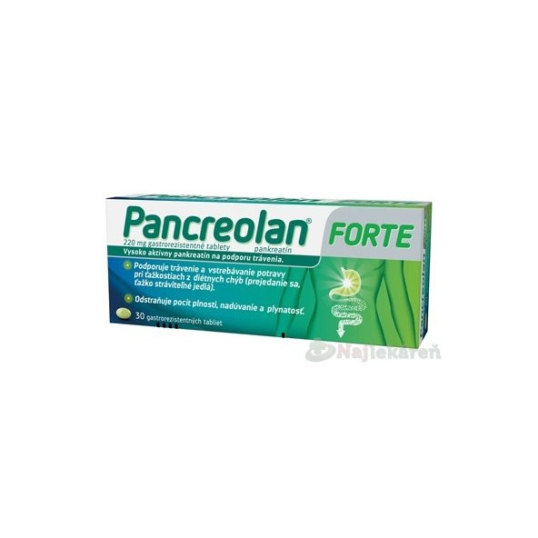 Zentiva PANCREOLAN FORTE na trávenie 30tbl