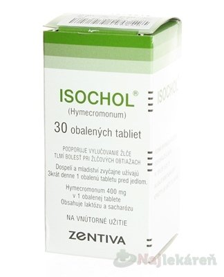 E-shop Isochol 400 mg problémy so žlčníkom 30 tbl