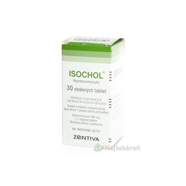 Isochol 400 mg  problémy so žlčníkom 30 tbl