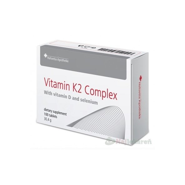 Helvetia Apotheke Vitamín K2 Complex tbl (s vitamínom D3 a selénom) 100 ks
