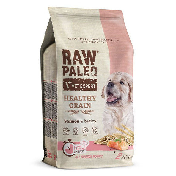 VetExpert Raw Paleo puppy Healthy Grain Salmon&Barley granule pre šteniatka 2kg