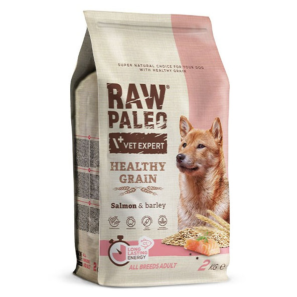VetExpert Raw Paleo adult Healthy Grain Salmon & Barley granule pre psy 2kg