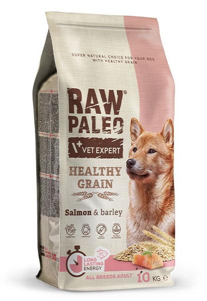 E-shop VetExpert Raw Paleo adult Healthy Grain Salmon & Barley granule pre psy 10kg
