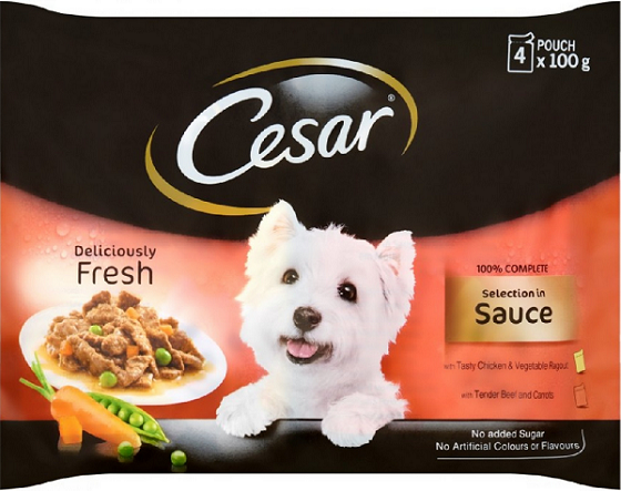 CESAR dog Selection mix v omáčke kapsičky pre psy 400g