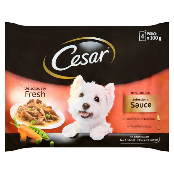 CESAR dog Selection mix v omáčke kapsičky pre psy 400g