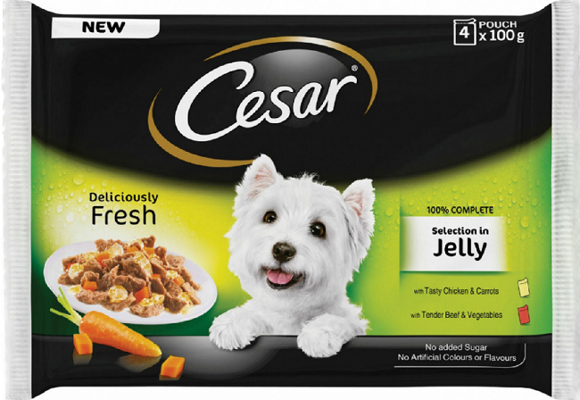 E-shop CESAR dog Selection mix v želé kapsičky pre psy 400g