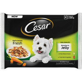 CESAR dog Selection mix v želé kapsičky pre psy 400g