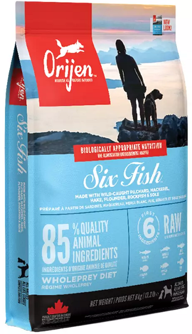 E-shop ORIJEN Dog 6 Fish Dry granule pre psy 11,4kg