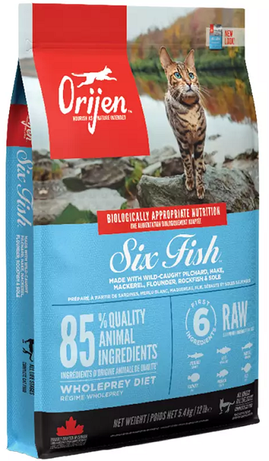 E-shop ORIJEN Cat 6 Fish Dry granule pre mačky 5,4kg