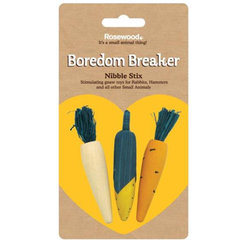 Rosewood hračka drevo hlodacia zelenina pre králiky a morčatá 3ks