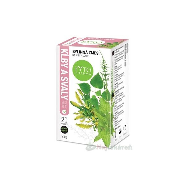 FYTO Bylinná zmes NA KĹBY A SVALY, 20x1,25 g