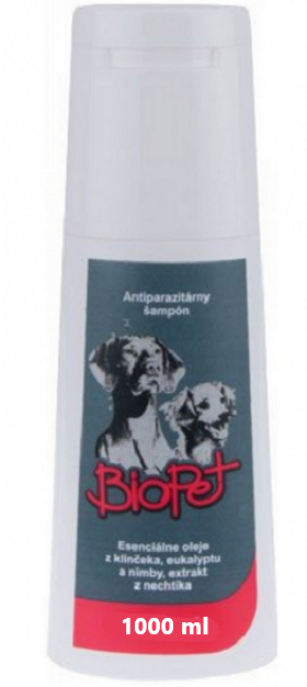 E-shop BIOPET antiparazitárny šampón pre psy 1000ml