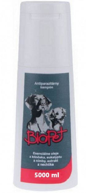E-shop BIOPET antiparazitárny šampón pre psy 5000ml