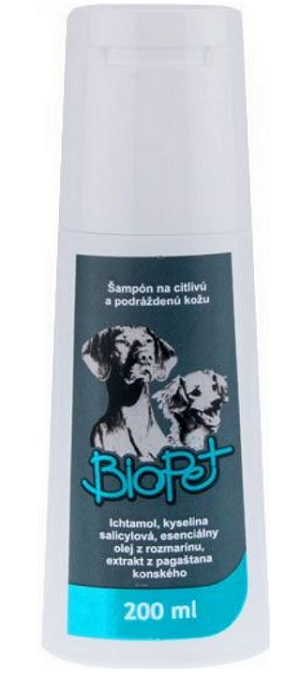 E-shop BIOPET šampón na citlivú a podráždenú kožu pre psy 200ml