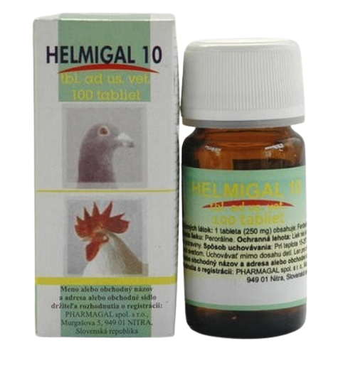 E-shop Helmigal 10mg tablety na odčervenie pre hydinu a holuby 100tbl.