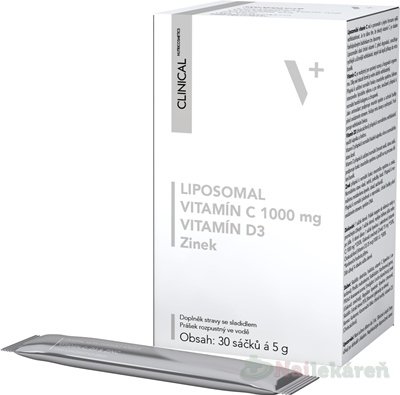 E-shop CLINICAL LIPOSOMAL Vitamín C 1000 mg+D3+Zinok prášok vo vrecúškach 30 ks