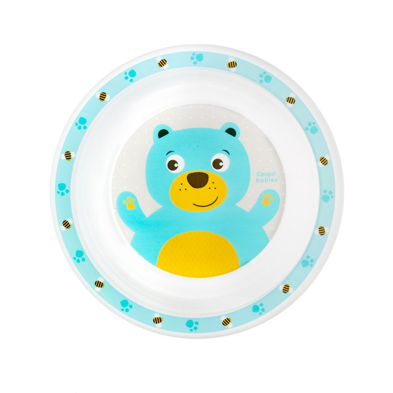 E-shop CANPOL BABIES Plastový tanierik CUTE ANIMALS - macko