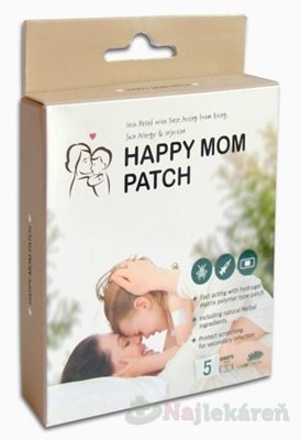 E-shop HAPPY MOM PATCH hydrogélová náplasť po injekciách a uštipnutí hmyzom, 5x5cm, 5ks