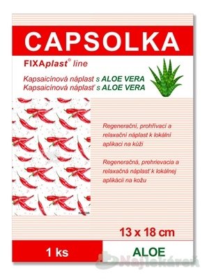 E-shop CAPSOLKA hrejivá kapsaicínová náplasť s ALOE VERA 1 ks