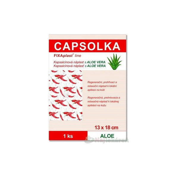CAPSOLKA hrejivá kapsaicínová náplasť s ALOE VERA 1 ks