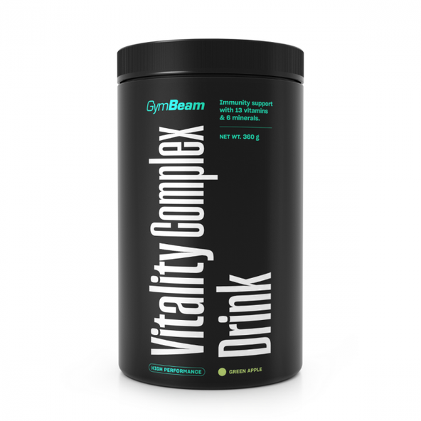 Vitality Complex Drink - GymBeam, príchuť zelené jablko, 360g