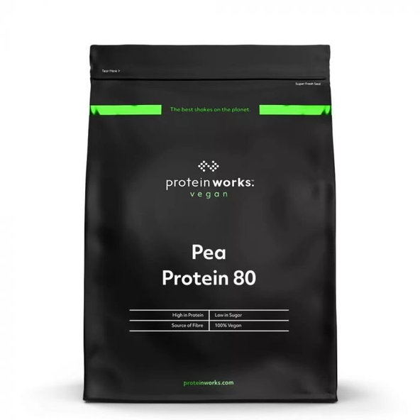 Hrachový proteín Pea Protein 80 - The Protein Works, bez príchute, 1000g