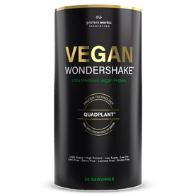 Vegan Wondershake - The Protein Works, príchuť dvojitá čokoláda, 750g