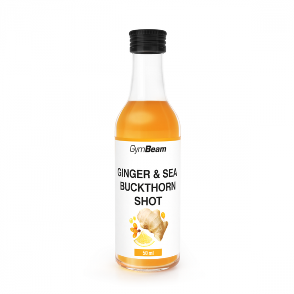 Zázvorový shot s rakytníkom - GymBeam 50 ml