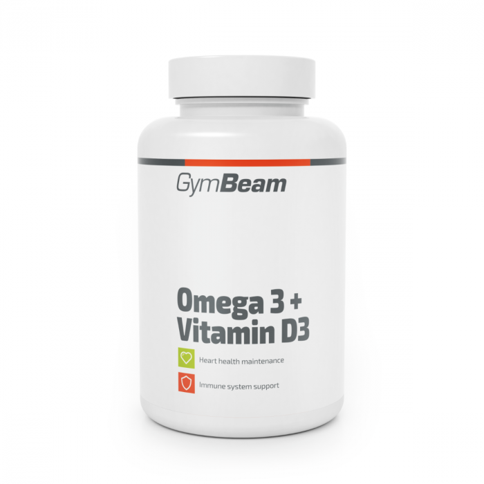E-shop Omega 3 + Vitamín D3 - GymBeam 90 kapsúl