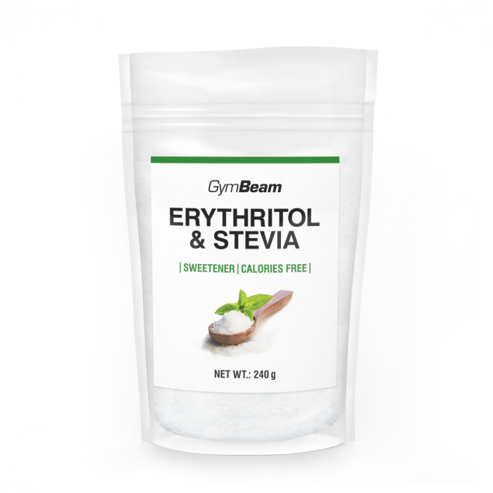 E-shop Erytritol & Stévia sladidlo - GymBeam 240 g