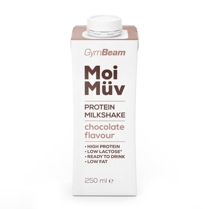 E-shop MoiMüv Protein Milkshake - GymBeam čokoláda 18 x 250 ml