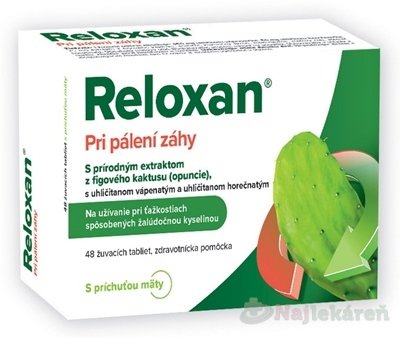 E-shop Reloxan žuvacie tablety s príchuťou mäty 48 ks