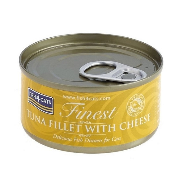 FISH4CATS Konzerva pre mačky Finest tuniak so syrom 70g
