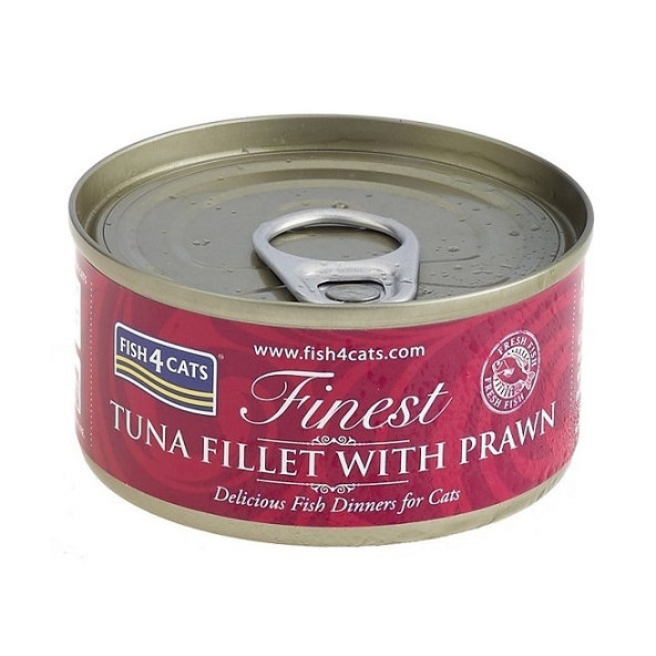FISH4CATS Konzerva pre mačky Finest tuniak s krevetami 70g