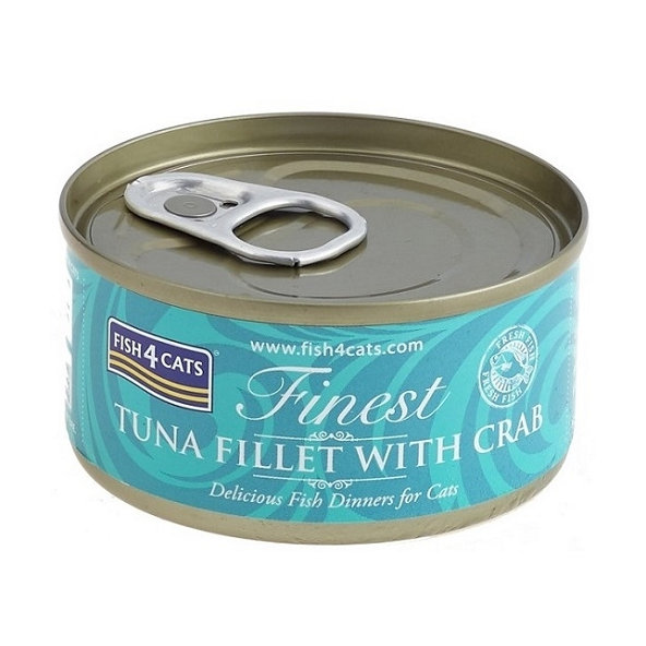 FISH4CATS Konzerva pre mačky Finest tuniak s krabom 70g